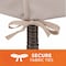 Modern Leisure Basics Patio Bistro Table & Chair Set Cover, 65 in. L x 32 in. W x 3 in. H, Beige 3114 - alternate 2